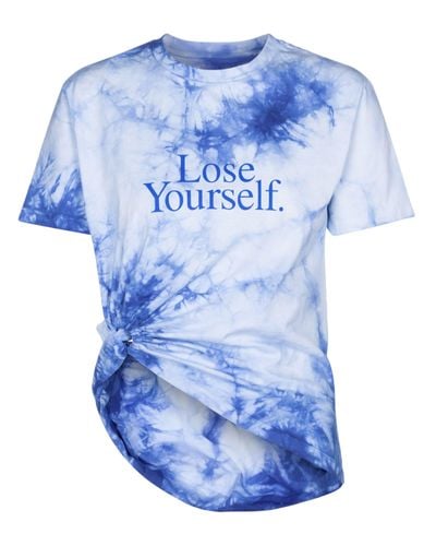 Rabanne Camiseta de algodón con tie-dye - Azul