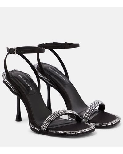 Jonathan Simkhai Icon Crystal-embellished Satin Sandals - Black