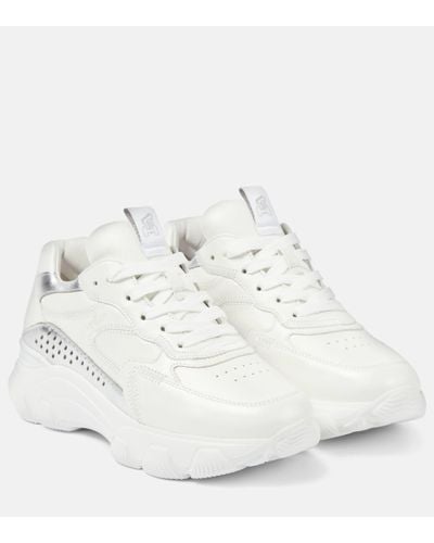 Hogan Hyperactive Leather Trainers - White