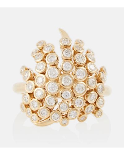 ONDYN Ring Baby Fringe aus 14kt Gelbgold mit Diamanten - Mettallic