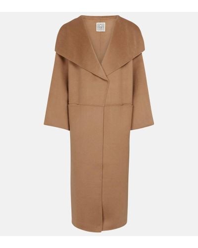Totême Signature Wool And Cashmere Coat - Brown