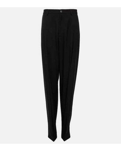 Balenciaga Pantaloni-stivali in lana - Nero