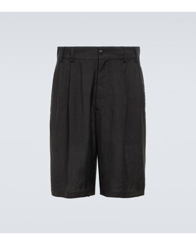 Giorgio Armani Pleated Bermuda Shorts - Black