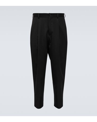 Comme des Garçons Wool Tapered Trousers - Black
