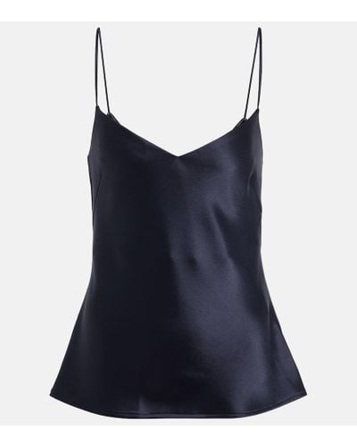GALVAN LONDON V Neck Camisole Black // Satin camisole top ($280