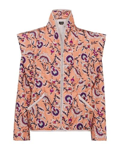 Isabel Marant Janissae Floral Convertible Jacket - Red