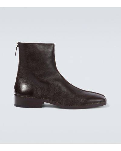 Lemaire Leather Ankle Boots - Brown