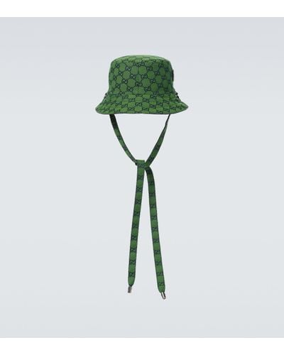 Gucci Cappello da pescatore double-face GG Multicolor - Verde