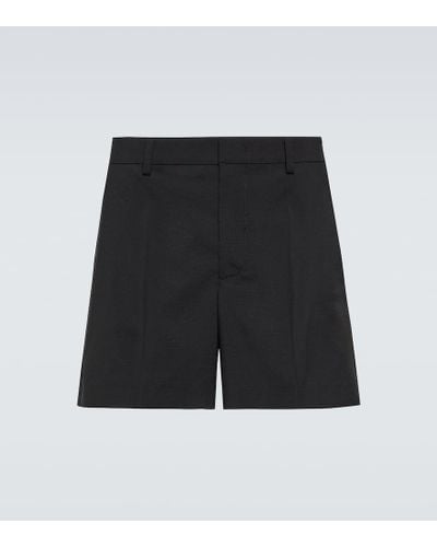 Valentino Wool-blend Bermuda Shorts - Black