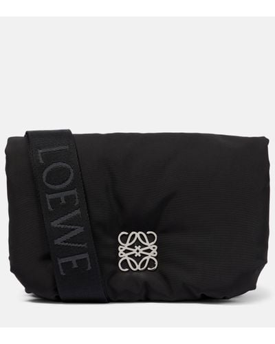 Loewe Mini Puffer Goya Bag In Nylon - Black