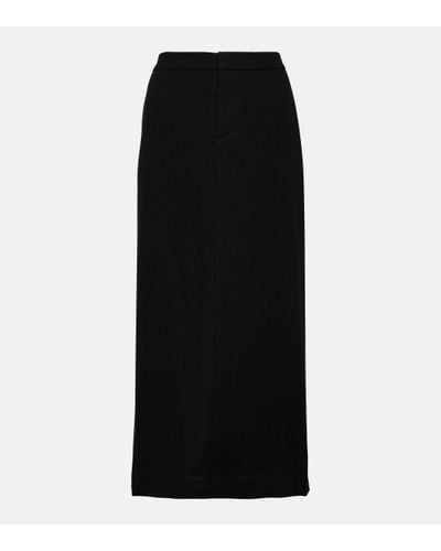 Vince Flannel Maxi Skirt - Black