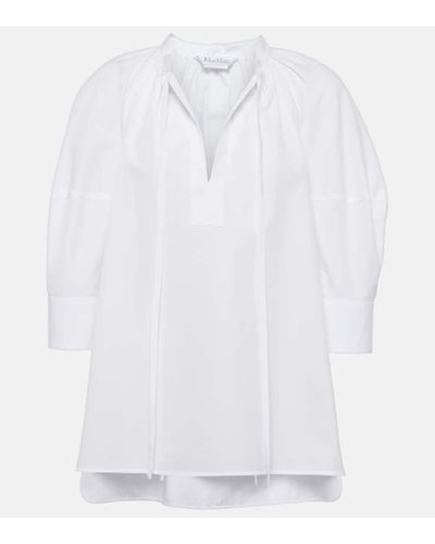 Max Mara Top Capri de algodon - Blanco