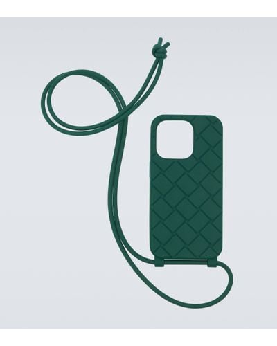 Bottega Veneta Iphone 14 Pro Phone Case With Strap - Green