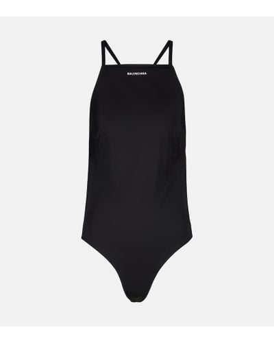 Balenciaga Logo Swimsuit - Black