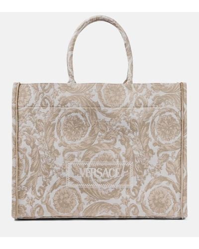 Versace Barocco Athena Large Tote Bag - Metallic