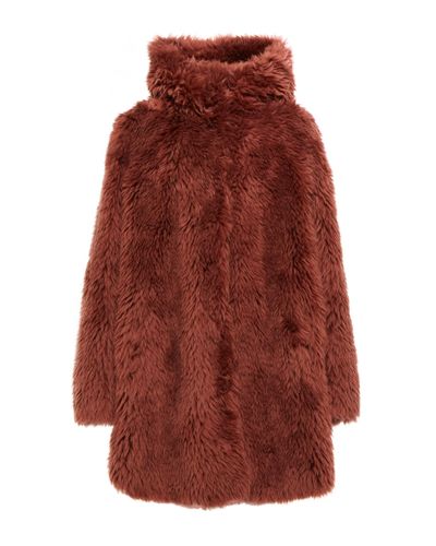 Yves Salomon Meteo abrigo de lana - Rojo