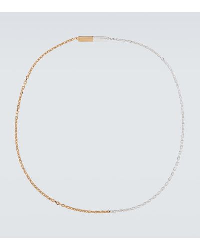 Bottega Veneta Halskette Chains aus Sterlingsilber, 18kt vergoldet - Weiß