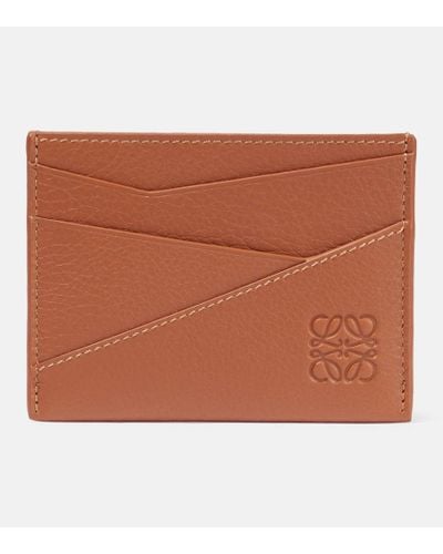 Loewe Leather Puzzle Edge Card Holder - Brown