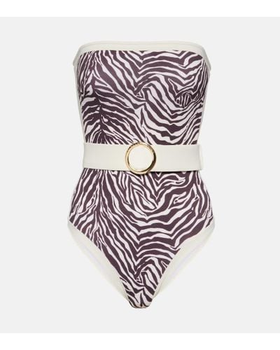 Alexandra Miro Whitney Zebra-print Swimsuit - Multicolor