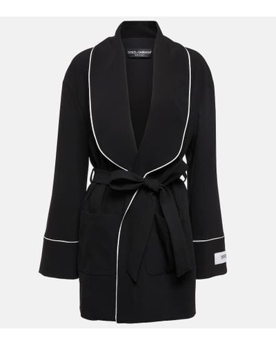 Dolce & Gabbana X Kim chaqueta de pijama en mezcla de lana - Negro
