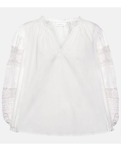 Velvet Blusa Taylor de algodon bordada - Blanco
