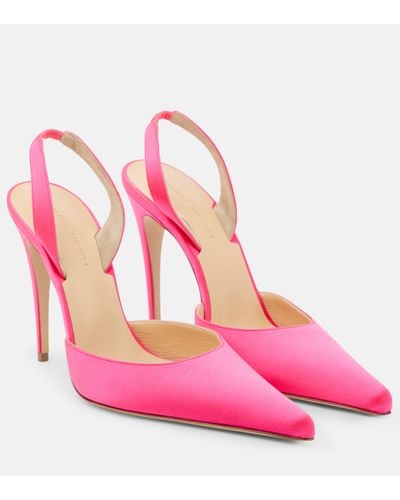 Magda Butrym Slingback Satin Court Shoes - Pink