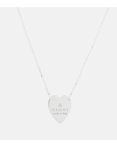 Gucci Sterling Silver Heart Necklace - Metallic
