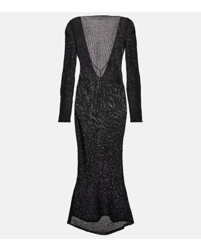 Tom Ford Open-back Embellished Maxi Dress - Black