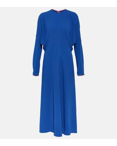 Victoria Beckham Cady Midi Dress - Blue