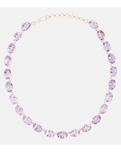 Ileana Makri Collier en or 18 ct et 14 ct a amethystes - Rose