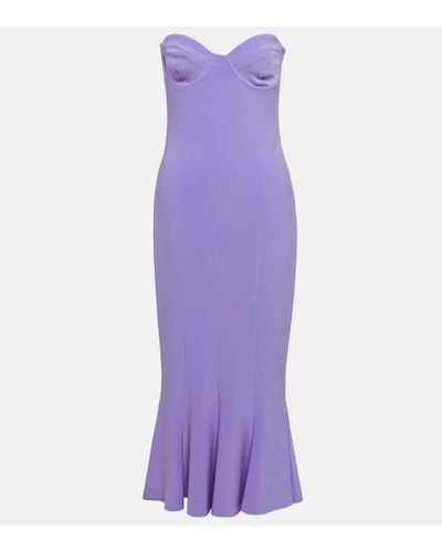 Norma Kamali Fishtail Midi Dress - Purple