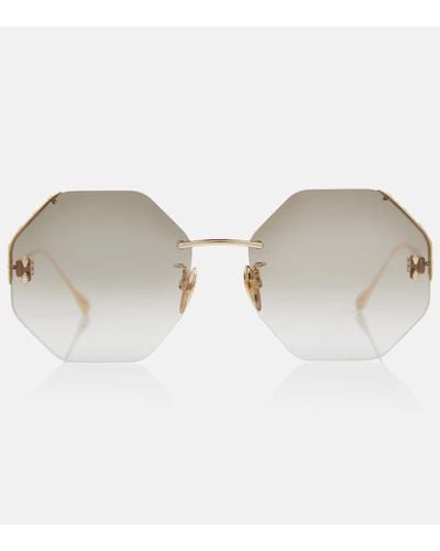 Isabel Marant Eckige Sonnenbrille aus Metall - Mehrfarbig