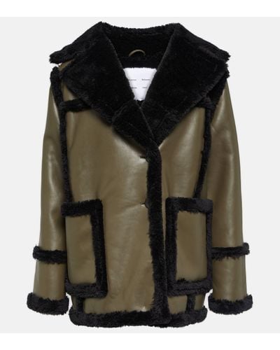 Proenza Schouler White Label Faux Shearling-lined Jacket - Black