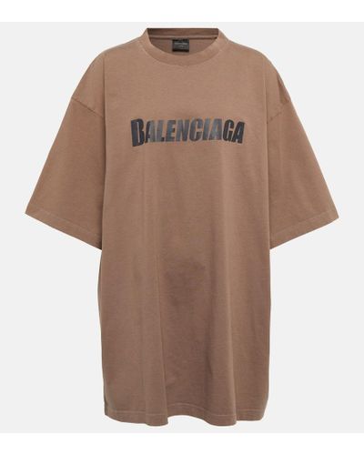 Balenciaga T-Shirt aus Baumwolle - Braun