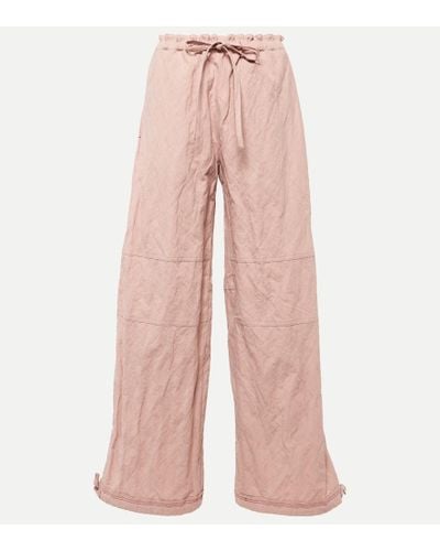 Acne Studios Paginol Cotton-blend Wide-leg Pants - Pink