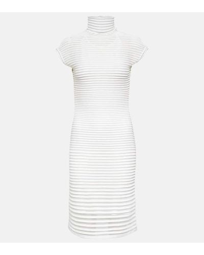 Alaïa Striped Minidress - White