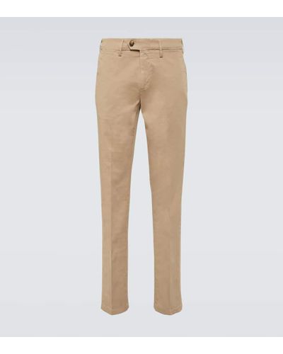 Canali Cotton Twill Chinos - Natural