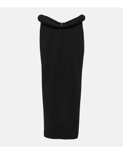 Bottega Veneta Compact Knit Maxi Skirt - Black