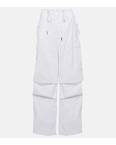Nili Lotan Lison Cotton Gabardine Cargo Pants - White