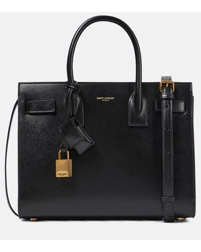 Saint Laurent Cabas Sac De Jour Baby en cuir - Noir