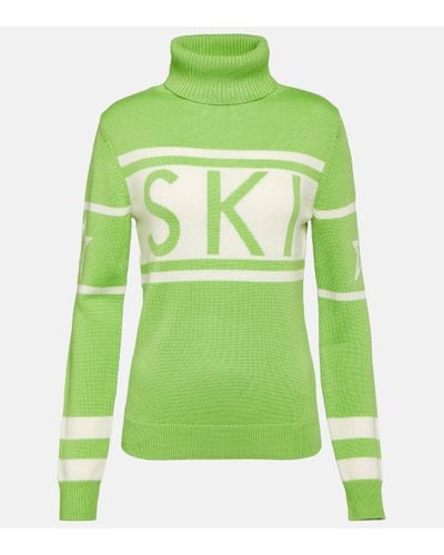 Perfect Moment Schild Intarsia Wool Jumper - Green