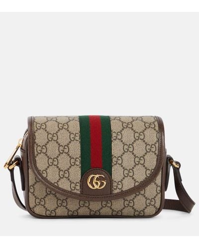 Gucci Minibolso de Hombro Ophidia con GG - Marrón