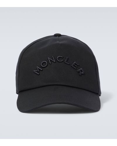 Moncler Casquette en coton a logo - Noir