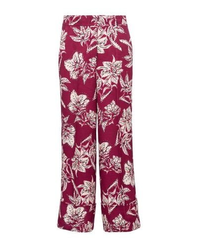 Dorothee Schumacher Pantalones Structured Florals - Rojo