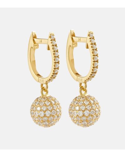 Ileana Makri Boucles d'oreilles Ball en or 18 ct et diamants - Métallisé