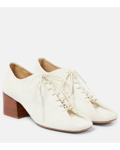 Lemaire Souris Denim Court Shoes - White