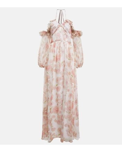 Giambattista Valli Off-the-shoulder Floral Silk Gown - Pink