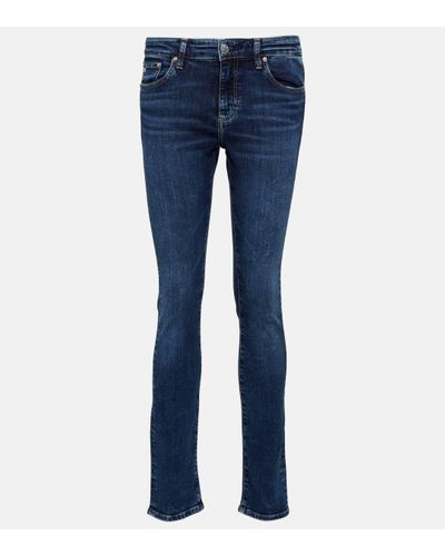 AG Jeans Prima Mid-rise Slim Jeans - Blue