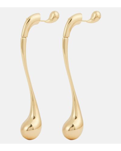 Bottega Veneta Drop 18kt Gold-plated Sterling Silver Earrings - White