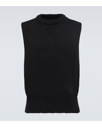 Jil Sander Cotton Vest - Black